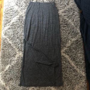Aritzia Babaton Gray Maxi Skirt